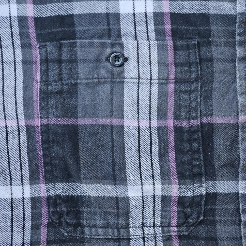 The North Face Arroyo Lightweight Flannel Shirt Black Purple Plaid Men's Large